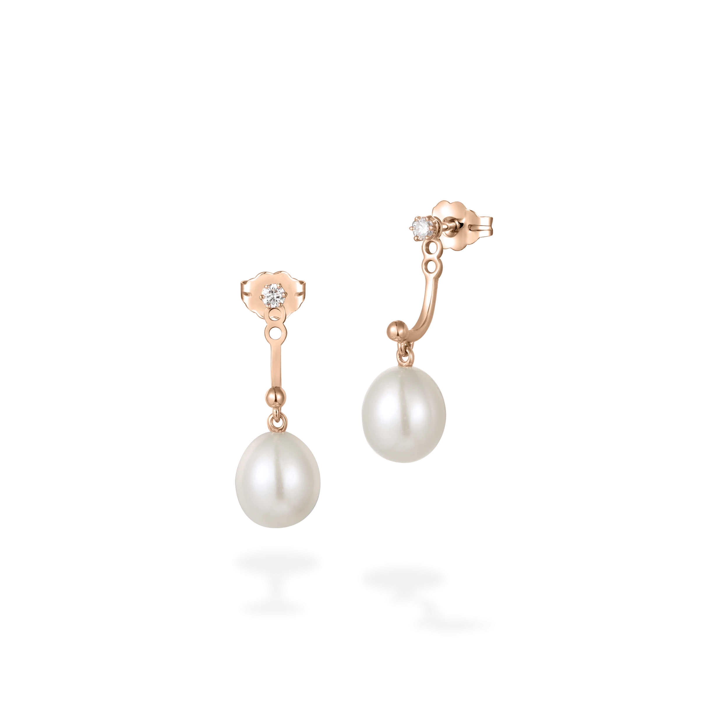 Champagne dangling pearl & diamond jacket